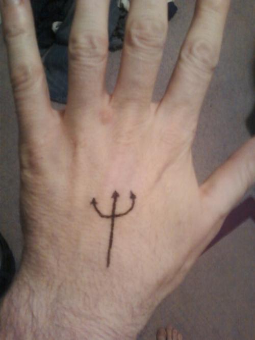 Dan's pen trident "tattoo"