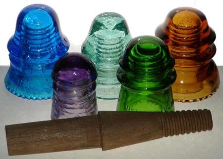 glass insulators (not my pic, just examples)